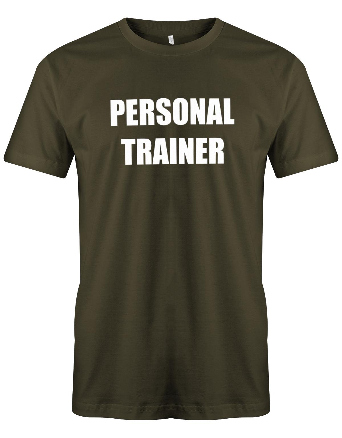 Personal-Trainer-Herren-Shirt-Army