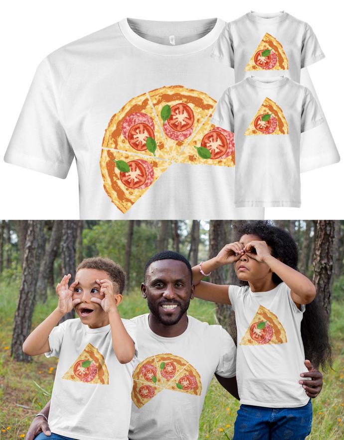 Pizza-Papa-2-Kinder-Set-Shirt-Weiss-Vorschau