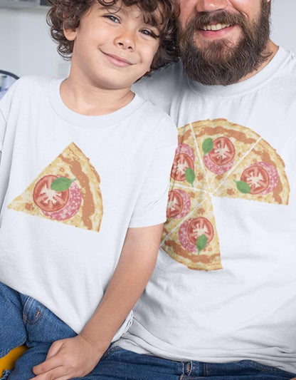 Pizza-Papa-Kind-Herren-Baby-Set-Shirt