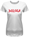 Polska-Schriftzug-Damen-Shirt-Weiss