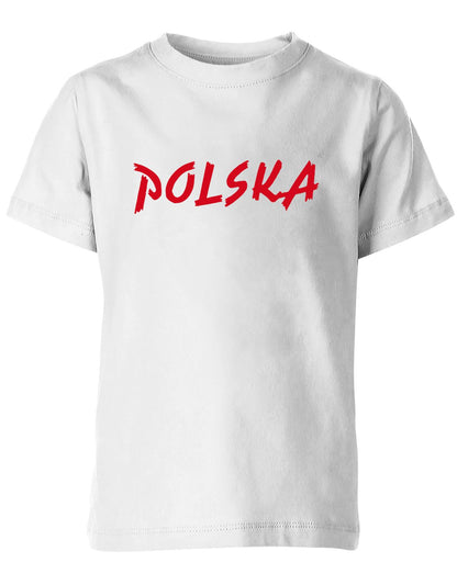 Polska Schriftzug - EM WM - Polen Fan - Kinder T-Shirt