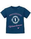 Prinzessin-1-Geburtstag-Wunschname-Baby-T-Shirt-navy