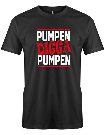 Pumpen-digga-Pumpen-Bodybuilder-Shirt-Herren-SChwarz