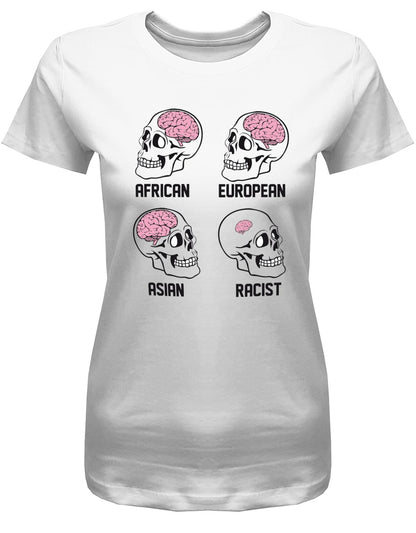 Racist-Brain-hDamen-Shirt-Weiss