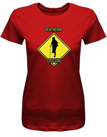 Rentnerin-Crossing-Rente-Shirt-Damen-Rot