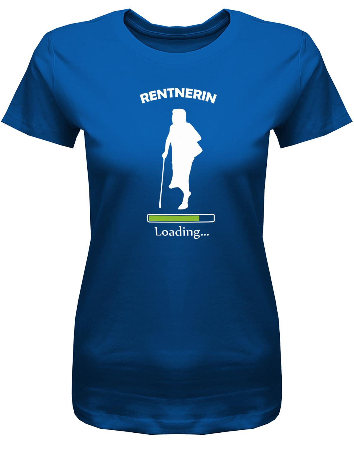 Rentnerin-Loading-Damen-Shirt-Royalblau