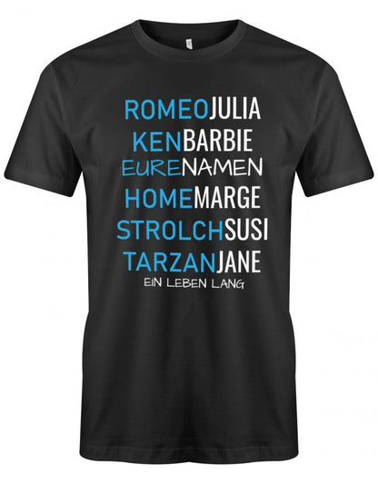 Rome-und-Julia-Barbie-und-Ken-Couple-Wunschnamen-Herren-T-Shirt-SChwarzmiD2cJPepK4pj