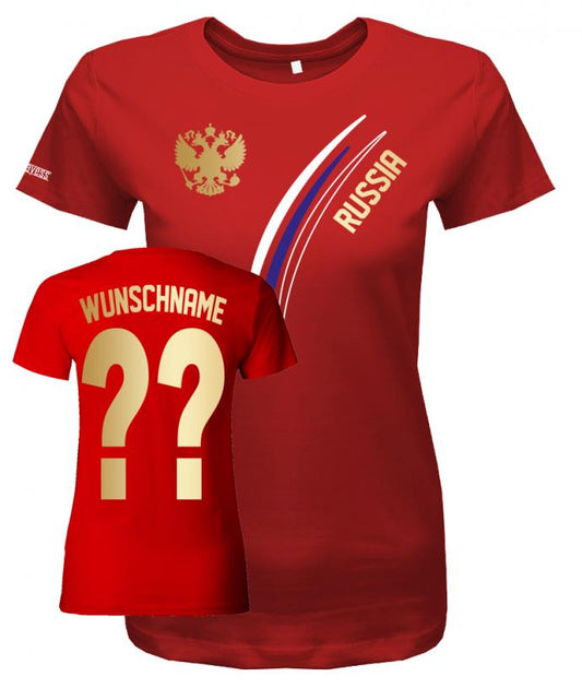 Russia-103-damen-shirt-rot-wunschname