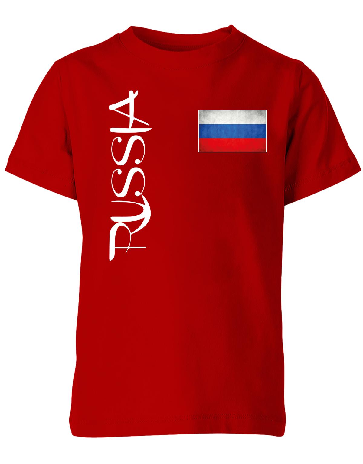 Russia-Fahne-Em-Shirt-Kinder-Rot