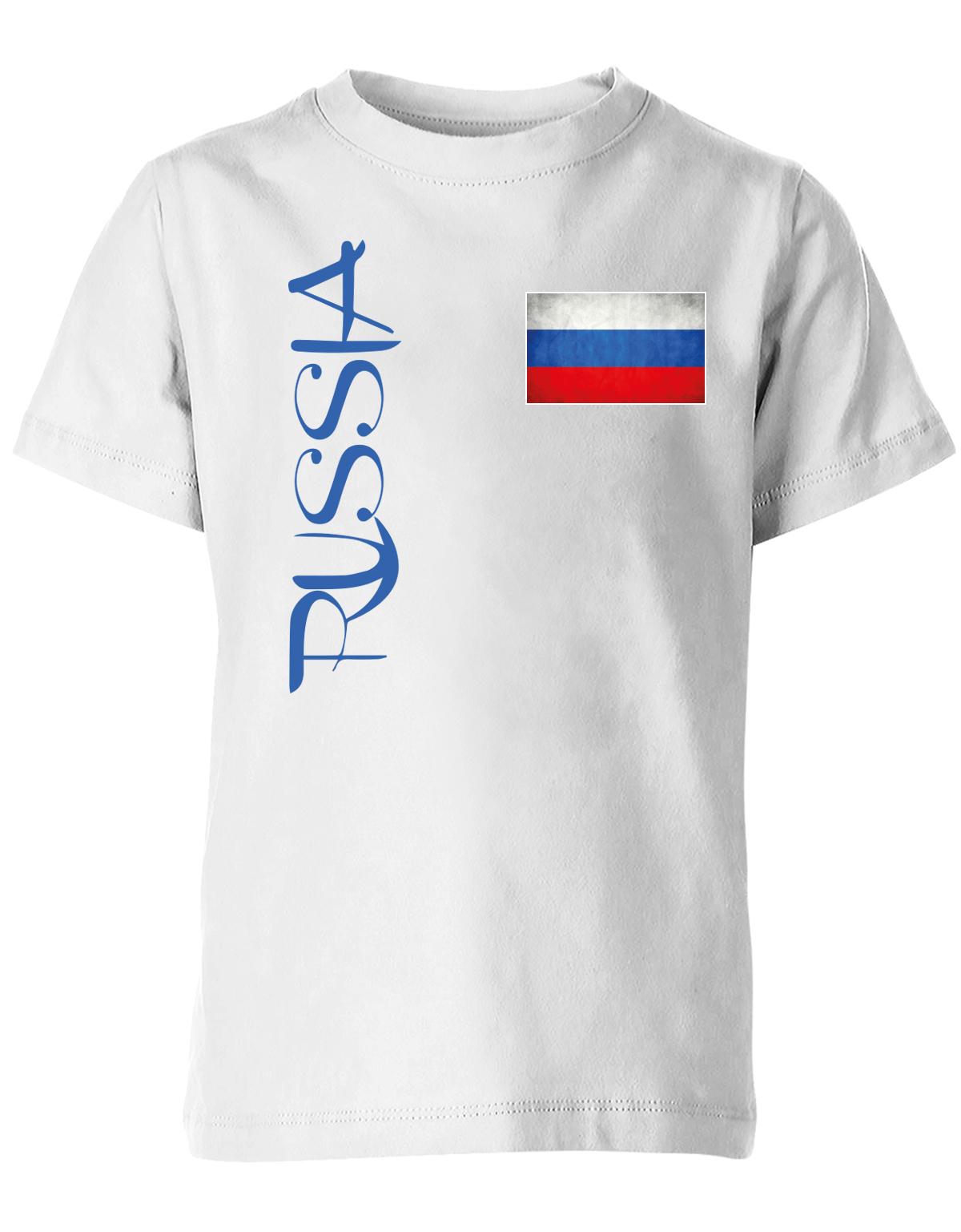 Russia-Fahne-Em-Shirt-Kinder-Weiss