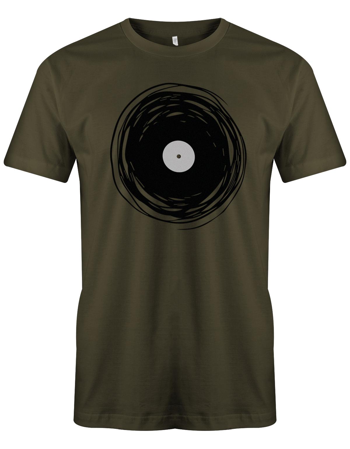 SChallplatte-Herren-Shirt-Army