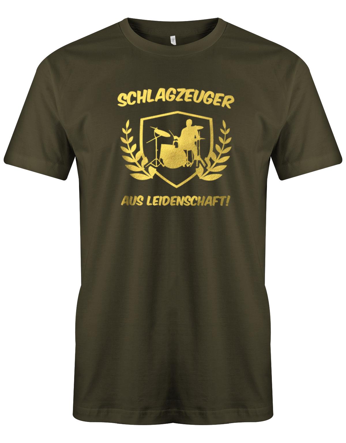 SChlagzeuger-aus-leidenschaft-Herren-Shirt-Army
