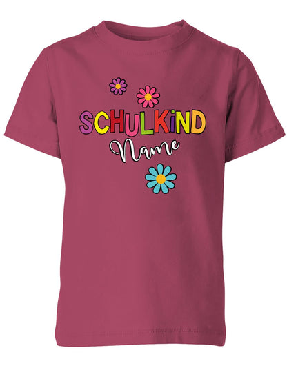 Schulkind 2023 - Blumen - 1. Klasse Geschenk zur Einschulung - Kinder T-Shirt Sorbet