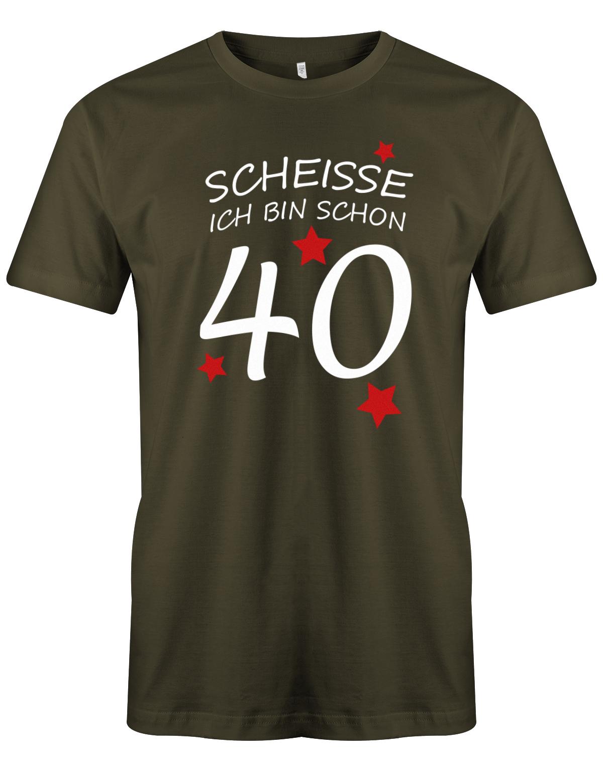Scheisse ich bin schon 40 - T-Shirt 40 Geburtstag Männer - TShirt 1983 myShirtStore Army