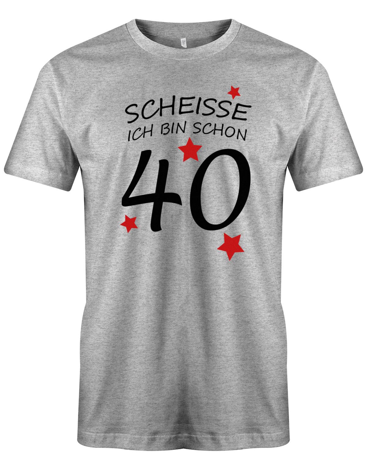 Scheisse ich bin schon 40 - T-Shirt 40 Geburtstag Männer - TShirt 1983 myShirtStore Grau