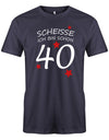 Scheisse ich bin schon 40 - T-Shirt 40 Geburtstag Männer - TShirt 1983 myShirtStore Navy