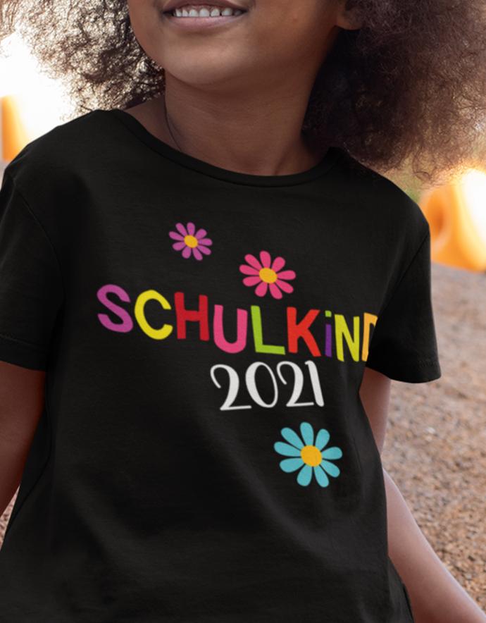Schulkind 2023 - Blumen - 1. Klasse Geschenk zur Einschulung - Kinder T-Shirt  mit Jahr