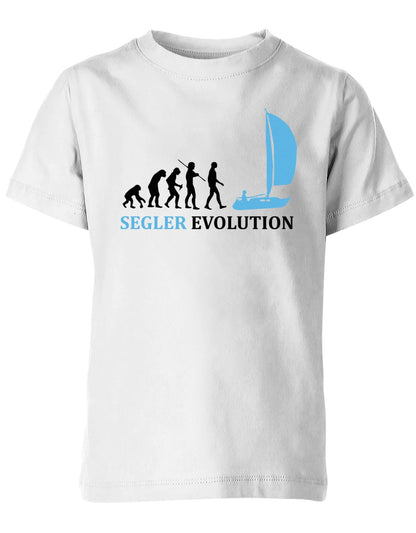Segler-Evolution-Kinder-Shirt-Weiss
