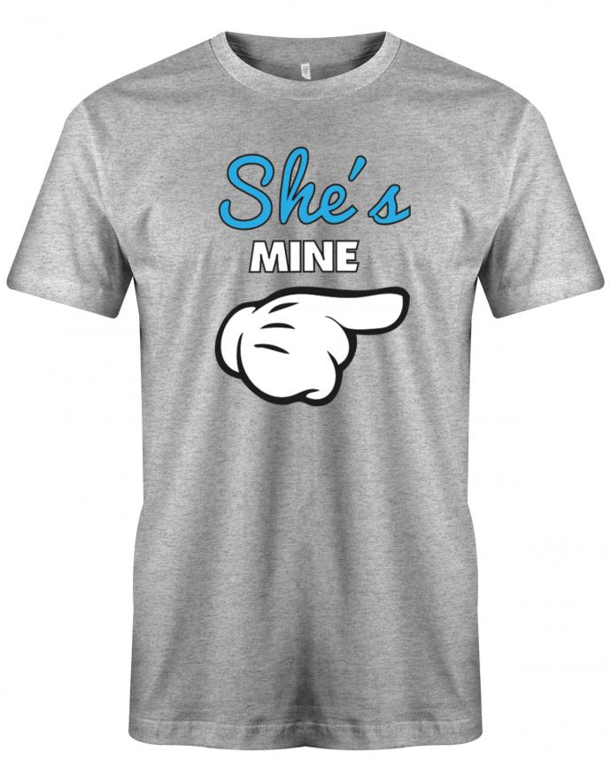 She-s-mine-He-s-mine-couple-Shirt-Herren-Grau
