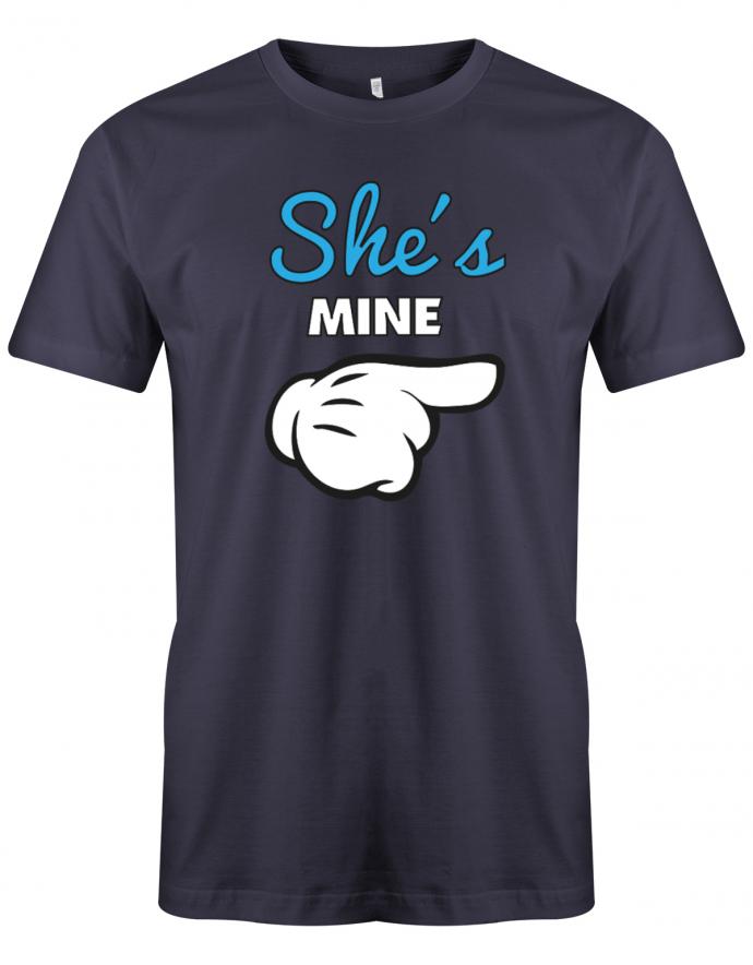 She-s-mine-He-s-mine-couple-Shirt-Herren-Navy