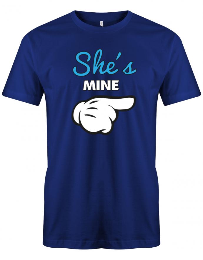 She-s-mine-He-s-mine-couple-Shirt-Herren-Royalblau