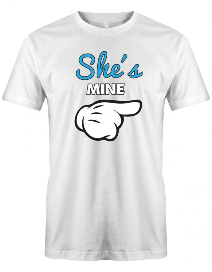 She-s-mine-He-s-mine-couple-Shirt-Herren-Weiss