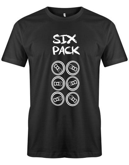 Sixpack-Bierdosen-Herren-Shirt-SChwarz