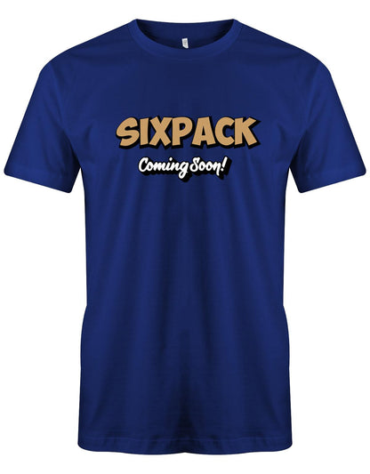 Sixpack-coming-soon-Herren-Shirt-Royalblau