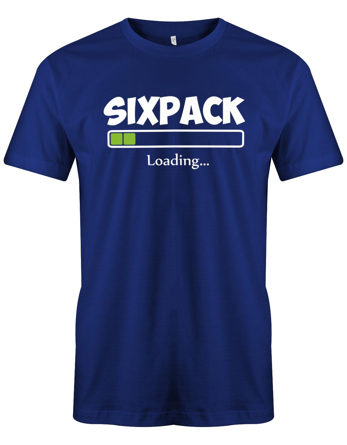 Sixpack-loading-Herren-Shirt-Royablau