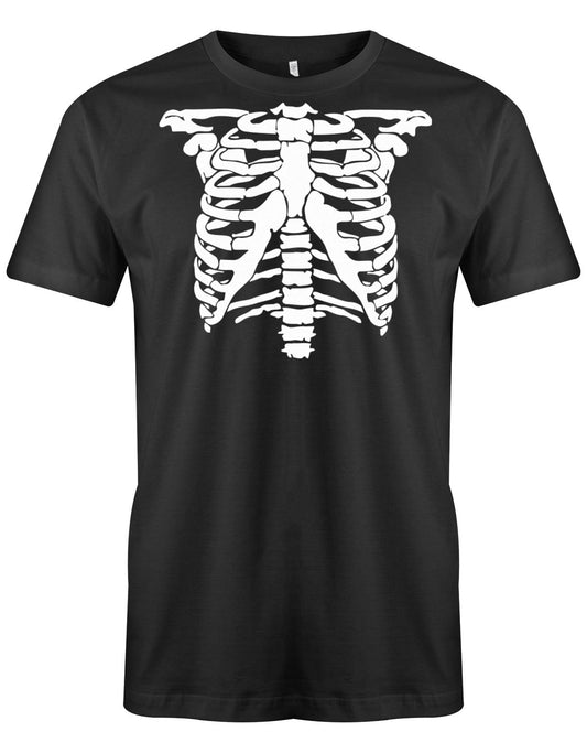 Skelett-Kost-m-Herren-Shirt-Halloween-Fasching-Verkleidung-SChwarz