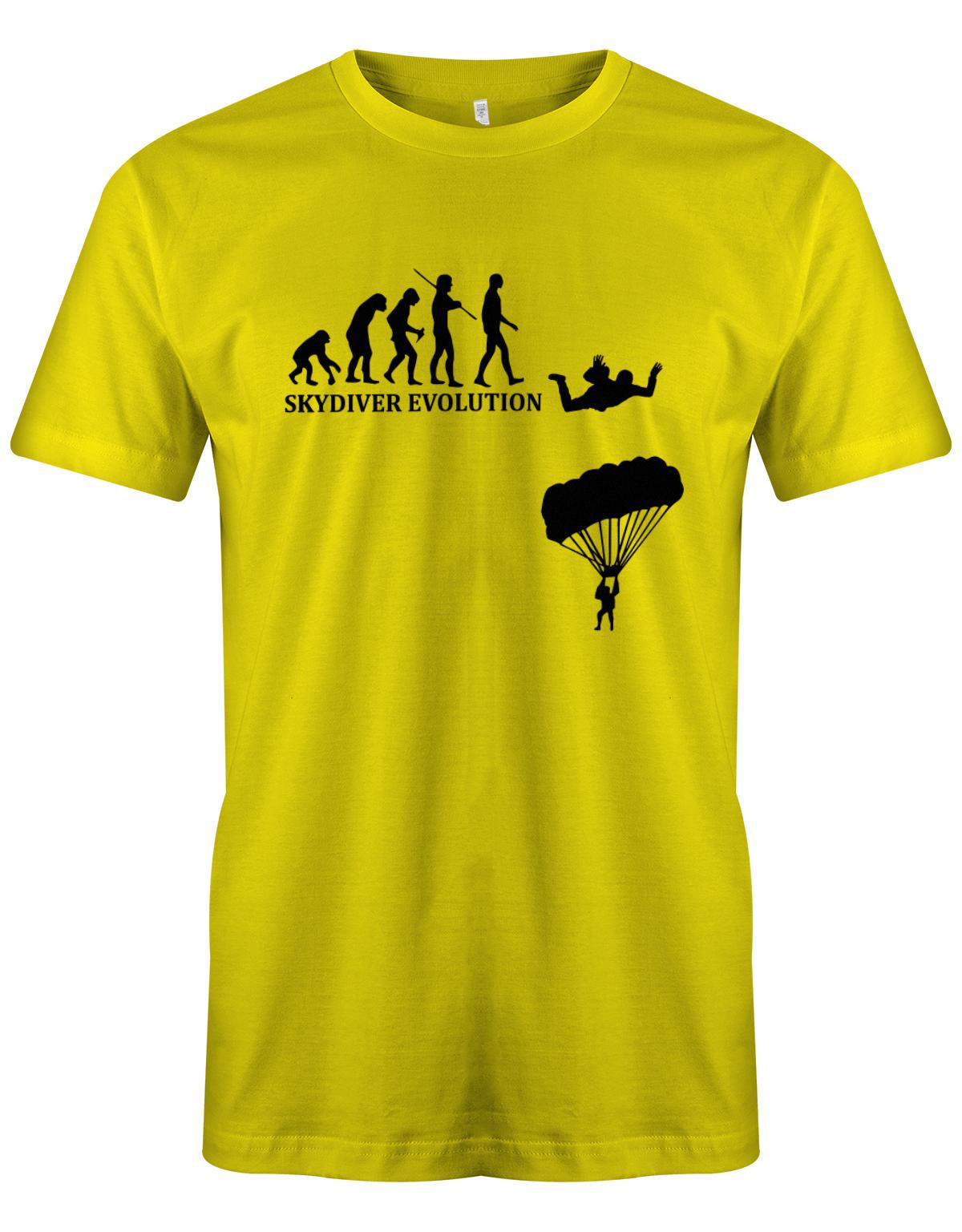 Skydiver-Fallschirmspringer-Evolution-Herren-Shirt-Gelb