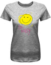 Smile-be-happy-Damen-Shirt-Grau