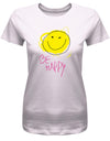 Smile-be-happy-Damen-Shirt-Rosa
