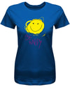 Smile-be-happy-Damen-Shirt-Royalblau