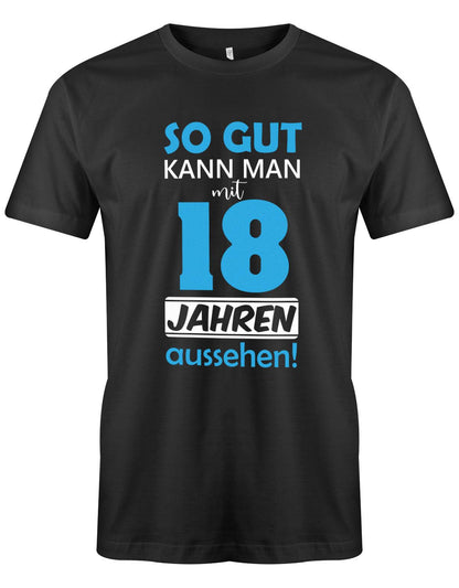 Cooles T-Shirt zum 18. Geburtstag für Jungen. Bedruckt mit: So gut kann man mit 18 Jahren aussehen. Das T Shirt 18 Geburtstag Junge Lustig ist ein tolles Geschenk für alle 18 Jährigen. Man wird nur einmal 18 Jahre. Geschenk zum 18 geburtstag Jungen ✓ 2005 geburtstag Junge ✓ 18 Geburtstag tshirt ✓ shirt geburtstag 18 Schwarz