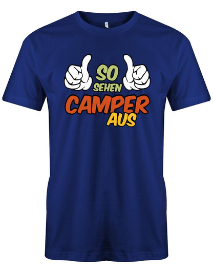 So-sehen-Camper-aus-Herren-Camping-Shirt-Royalblau