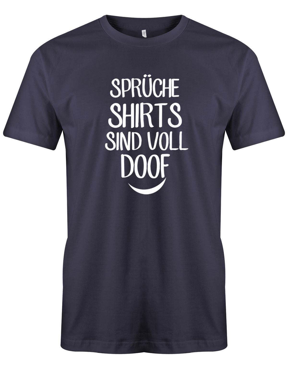 Spr-che-shirts-sind-voll-doof-Herren-Shirt-Navy
