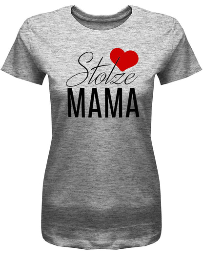 Stolze-Mama-Herz-Damen-Shirt-Grau