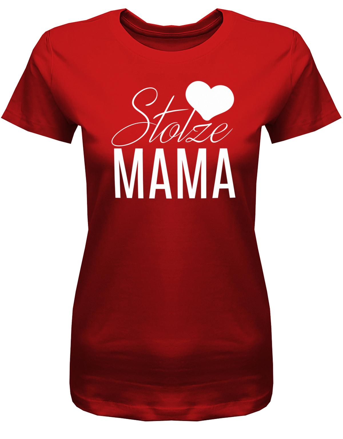 Stolze-Mama-Herz-Damen-Shirt-Rot