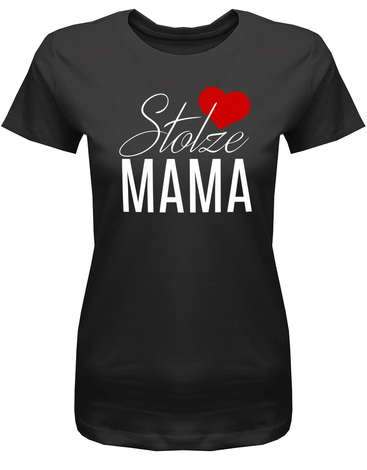 Stolze-Mama-Herz-Damen-Shirt-Schwarz