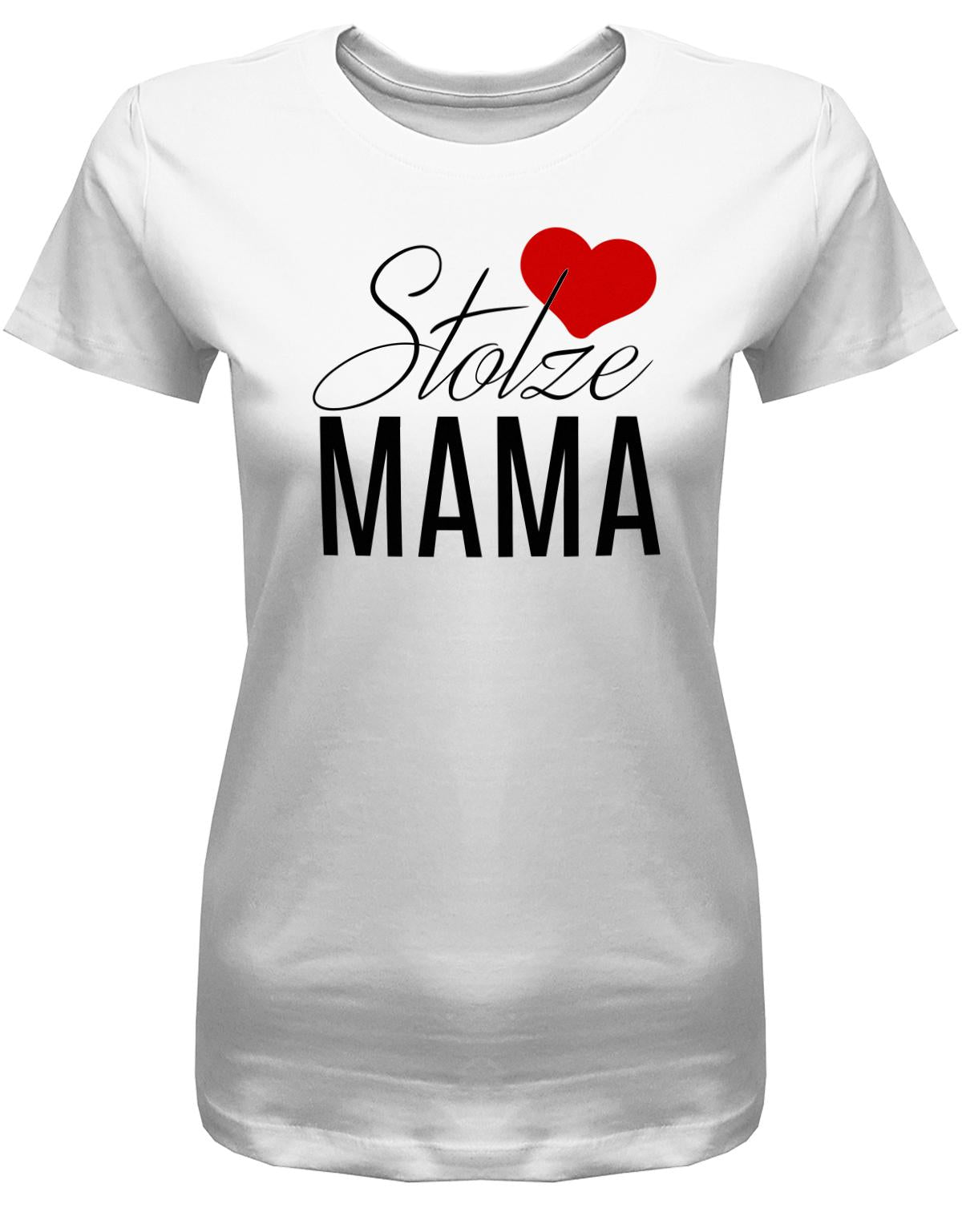 Stolze-Mama-Herz-Damen-Shirt-Weiss