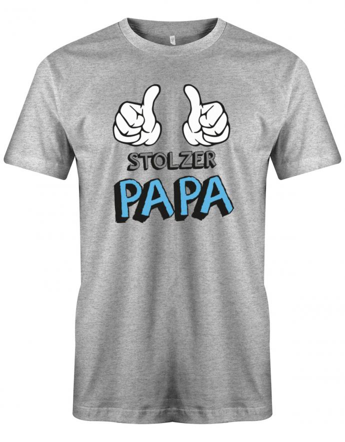 Stolzer-Papa-Herren-Shirt-Grau