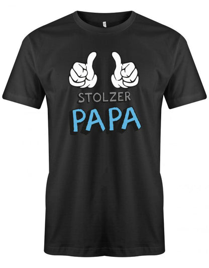 Stolzer-Papa-Herren-Shirt-Schwarz