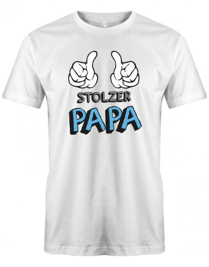 Stolzer-Papa-Herren-Shirt-Weiss