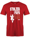 Stolzer-Papa-ich-werde-das-Kind-schon-Schaukeln-2020-Herren-Shirt-Rot