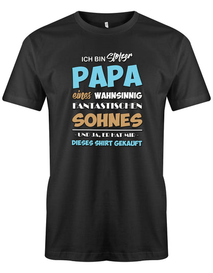 Stolzer-papa-von-1-Sohn-Papa-Shirt-Schwarz