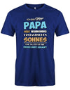 Stolzer-papa-von-1-Sohn-Papa-Shirt-royalblau