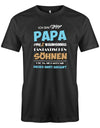Stolzer-papa-von-2-S-hnen-Papa-Shirt-Schwarz