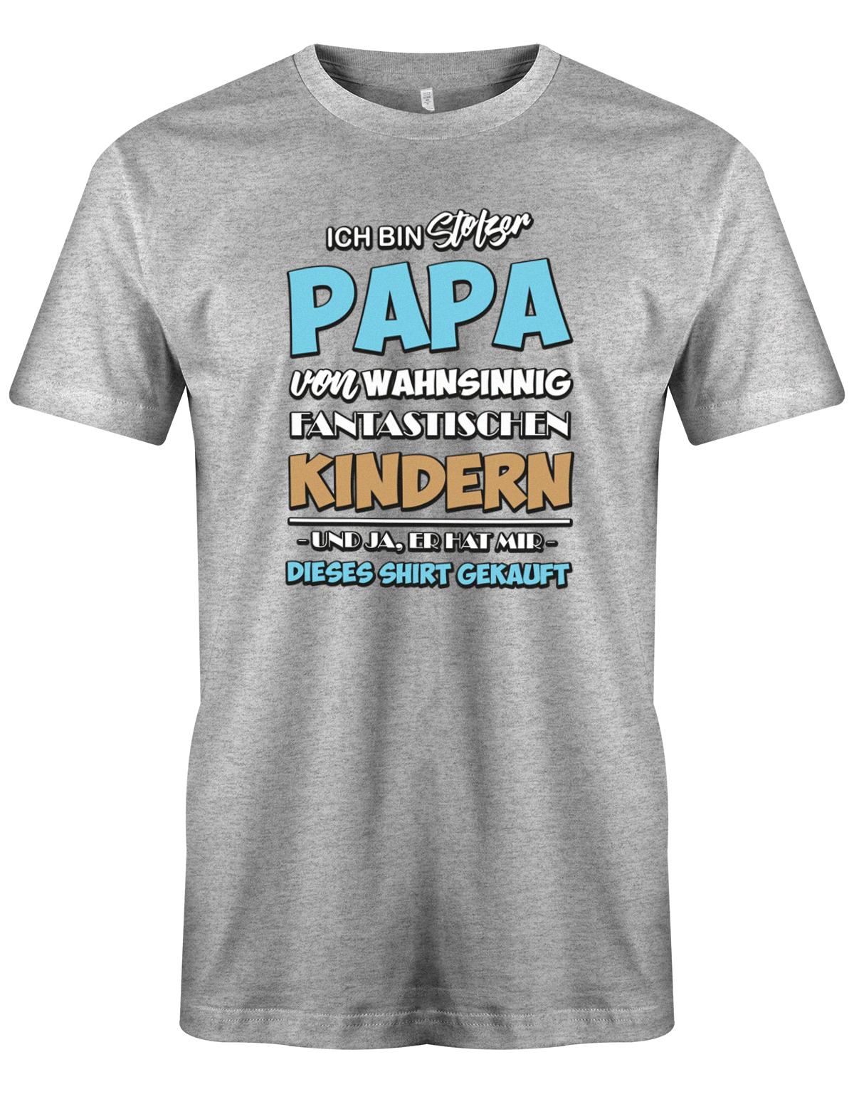 Stolzer-papa-von-Kindern-Papa-Shirt-Grau