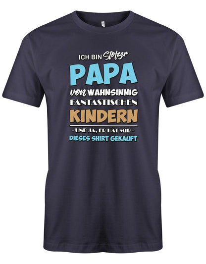 Stolzer-papa-von-Kindern-Papa-Shirt-Navy